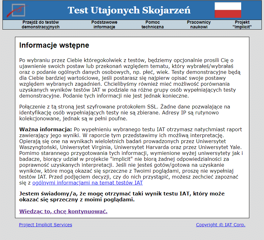 Test utajonych skojarzeń