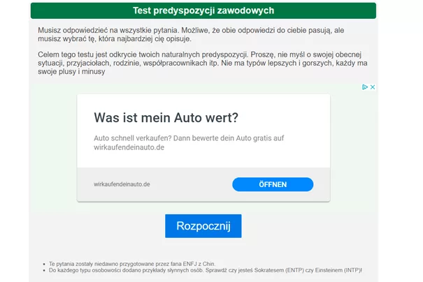 test predyspozycji zawodowych